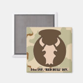 Desert Bull DCU-Look Emblem 2x2 Magnet mit Camoufl (Vorderseite/Rückseite)