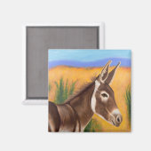 Desert Burro Magnet (Vorderseite/Rückseite)