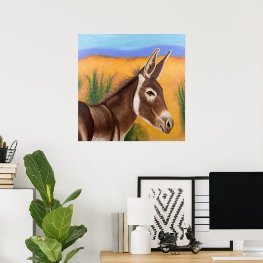 Desert Burro Poster (Heimbüro)