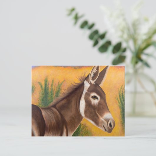 Desert Burro Postkarte (Stehend Vorderseite)
