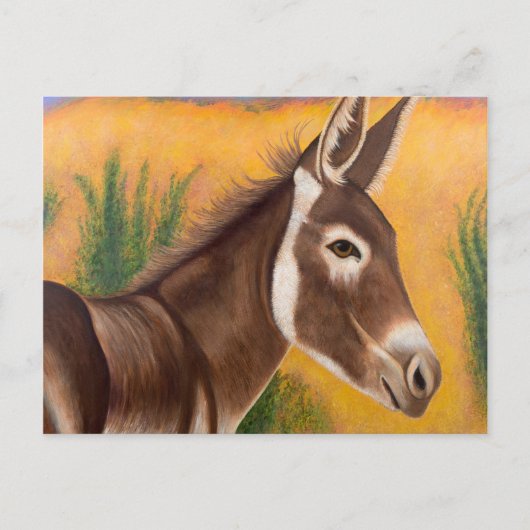 Desert Burro Postkarte (Vorderseite)