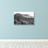 Desert Cacti Jumping Cholla B&W Foto Art Prints Leinwanddruck (Insitu (Holzboden))