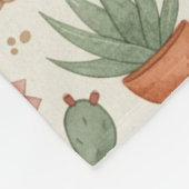 Desert Cacti Succulent Seamless Pattern Fleecedecke (Ecke)