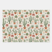 Desert Cacti Succulent Seamless Pattern Geschenkpapier Set (Vorderseite 2)