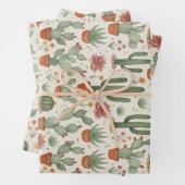 Desert Cacti Succulent Seamless Pattern Geschenkpapier Set (Beispiel)