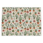 Desert Cacti Succulent Seamless Pattern Große Geschenktüte (Vorderseite)