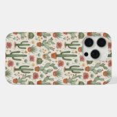 Desert Cacti Succulent Seamless Pattern iPhone Hülle (Rückseite (Horizontal))