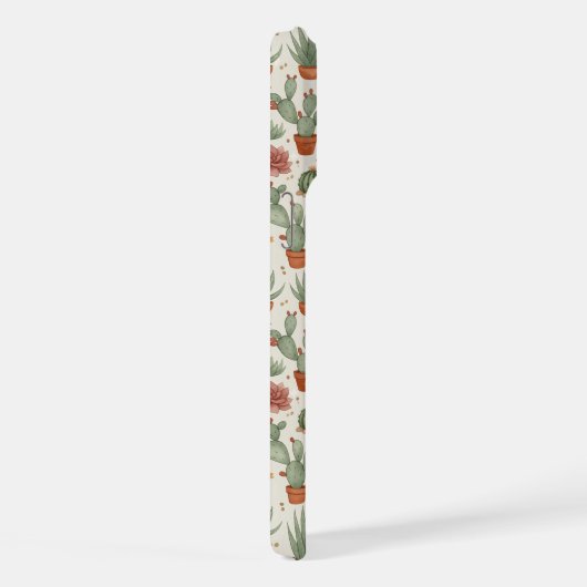Desert Cacti Succulent Seamless Pattern iPhone Hülle (Rechte Seite)