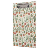 Desert Cacti Succulent Seamless Pattern Klemmbrett (Links)