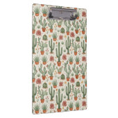Desert Cacti Succulent Seamless Pattern Klemmbrett (Rechts)