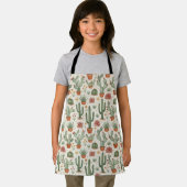 Desert Cacti Succulent Seamless Pattern Schürze (Insitu)