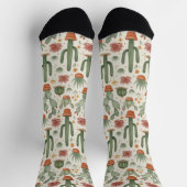 Desert Cacti Succulent Seamless Pattern Socken (Oben)