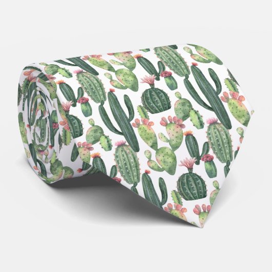 Desert Cacti | Wüstenthema Krawatte (Gerollt)