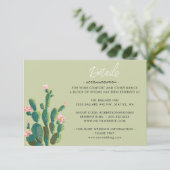 Desert Cactus Bloom Details Begleitkarte (Stehend Vorderseite)