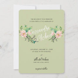 Desert Cactus Bloom | Rosa Hochzeit Einladung