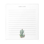 Desert Cactus Bloom | Wüstenthemenbezogen Notizblock (Vorderseite)