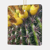 Desert Cactus Blooming Frohe Weihnachten Keramikornament (Links)