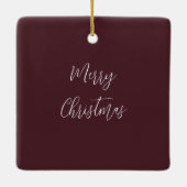 Desert Cactus Blooming Frohe Weihnachten Keramikornament (Rückseite)