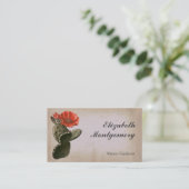 Desert Cactus Blume Beruflich Business Cards Visitenkarte (Stehend Vorderseite)