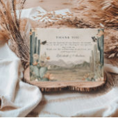 Desert Cactus Boho Wedding Dankeskarte