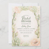 Desert Cactus Bridal Fiesta Dusche Einladung (Vorderseite)