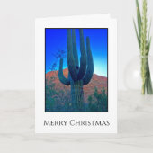 Desert Cactus Christmas Feiertagskarte (Vorderseite)