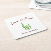 Desert Cactus Cinco de Mayo Fiesta Party Rechteckiger Pappuntersetzer (angewinkelt)
