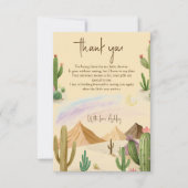 Desert Cactus Danke Boho Arch Bbaby Shower (Vorderseite)