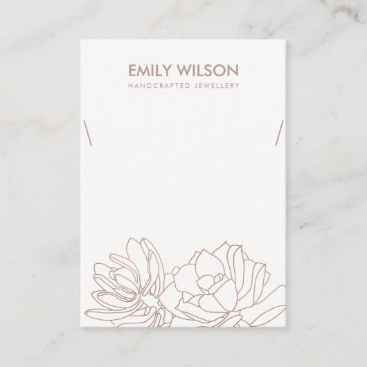 DESERT CACTUS ERFOLGREICH BLUSH NECKLACE DISPLAY VISITENKARTE (Vorderseite)