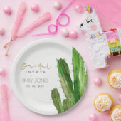 DESERT CACTUS FOLIAGE WATERCOLOR BRAUTPARTY PAPPTELLER (Party)