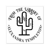 Desert Cactus "From the Library" Buchname Permastempel (Design)