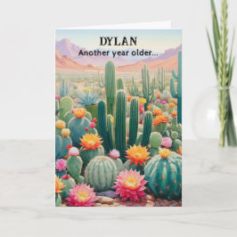 Desert Cactus Funny Personalisiert Geburtstag Karte