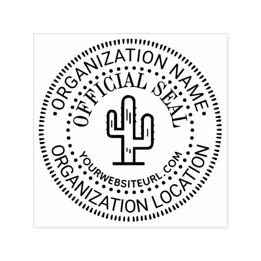 Desert Cactus Generisches Offizielles Siegel Name Permastempel (Design)
