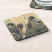 Desert Cactus | Grüner Spritzer Getränkeuntersetzer (Linke Seite)