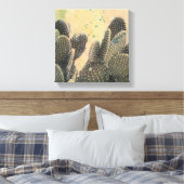 Desert Cactus | Grüner Spritzer Leinwanddruck (Insitu (Schlafzimmer))