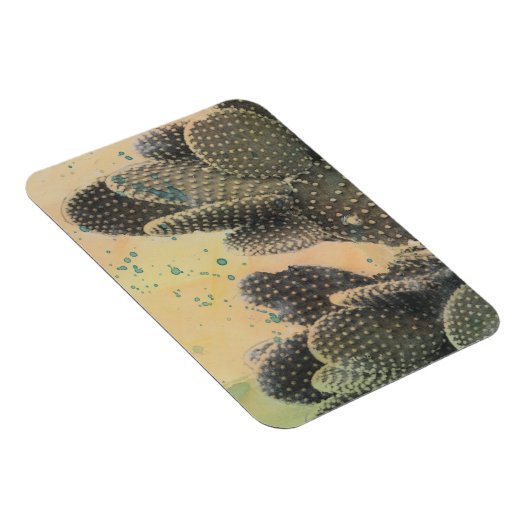 Desert Cactus | Grüner Spritzer Magnet (Rechte Seite)