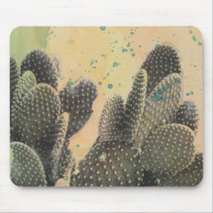 Desert Cactus   Grüner Spritzer Mousepad
