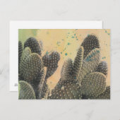Desert Cactus | Grüner Spritzer Postkarte (Vorne/Hinten)