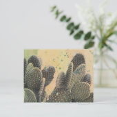 Desert Cactus | Grüner Spritzer Postkarte (Stehend Vorderseite)