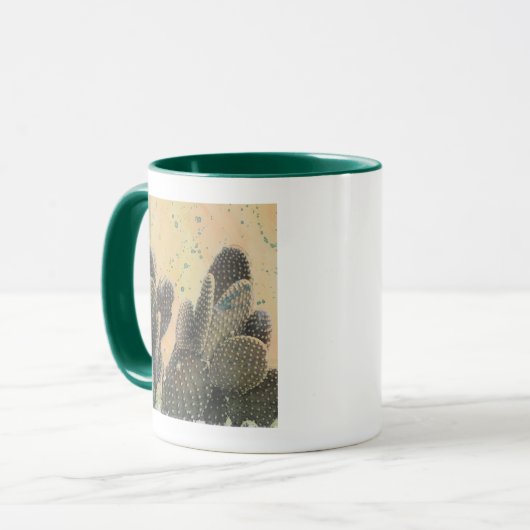 Desert Cactus | Grüner Spritzer Tasse (Vorderseite Links)