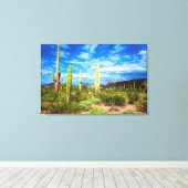 Desert cactus landscape, Arizona Leinwanddruck (Insitu (Holzboden))