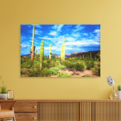 Desert cactus landscape, Arizona Leinwanddruck (Insitu (Wohnzimmer))