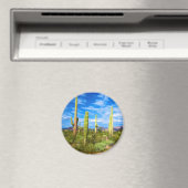 Desert cactus landscape, Arizona Magnet (In Situ (Geschirrspüler))
