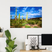 Desert cactus landscape, Arizona Poster (Heimbüro)