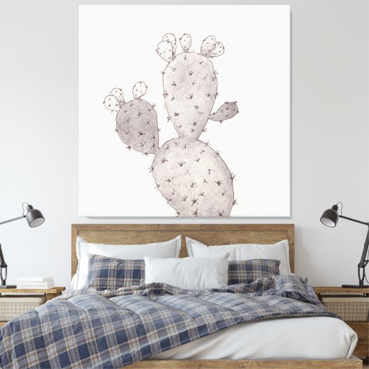Desert Cactus Leinwanddruck (Insitu (Schlafzimmer))