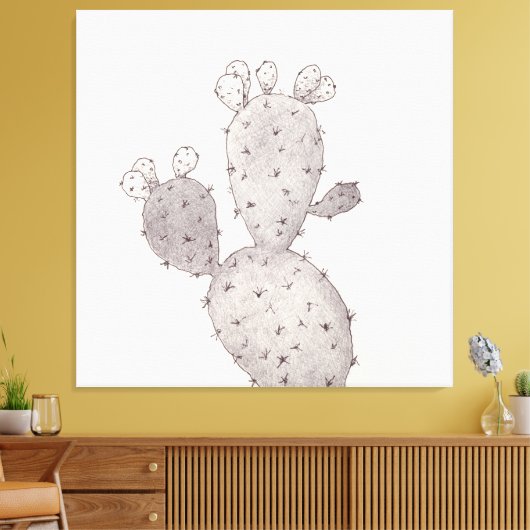 Desert Cactus Leinwanddruck (Insitu (Wohnzimmer))