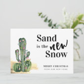 Desert Cactus Merry Christmas neue Adresse Ankündigung (Stehend Vorderseite)