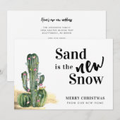Desert Cactus Merry Christmas neue Adresse Ankündigung (Vorne/Hinten)
