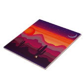 Desert Cactus Moon Fliese (Seite)