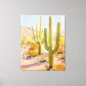 Desert Cactus Painting, Southwestern Wall Art Leinwanddruck (Vorderseite)